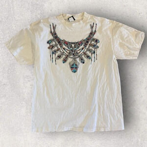 VIntage Diamond Dust Native American Graphic T Shirt Single Stitch‎ Large USA